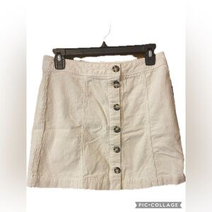 NWOT H&M Cream A-Line Mini Skirt Casual